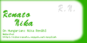 renato nika business card